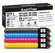 Compatible Pack x4 Ricoh Aficio MP-C2030 / MP-C2050 / MP-C2530 / MP-C2550 Cartuchos de Toner