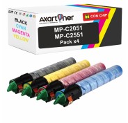 Compatible Pack x4 Ricoh Aficio MP-C2051 / MP-C2551 Cartuchos de Toner