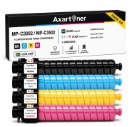 Compatible Pack x4 Ricoh Aficio MP-C3002 / MP-C3502 Cartuchos de Toner