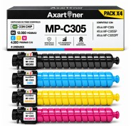 Compatible Pack x4 Ricoh Aficio MP-C305 / MP-C305SPF Cartuchos de Toner