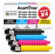 Compatible Pack x4 Ricoh Aficio MP-C4503 / MP-C4504 / MP-C5503 / MP-C5504 / MP-C6003 / MP-C6004 Cartuchos de Toner