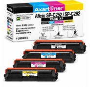 Compatible Pack x4 Ricoh Aficio SP-C252 / SP-C262 Cartuchos de Toner