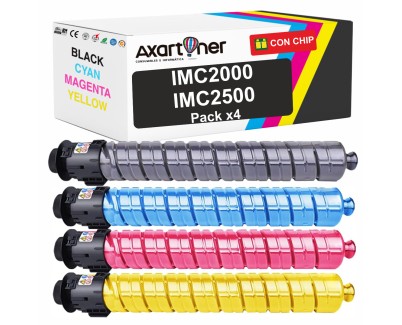 Compatible Pack x4 Ricoh IMC2000 / IMC2000A /  IMC2500 / IMC2500A Cartuchos de Toner