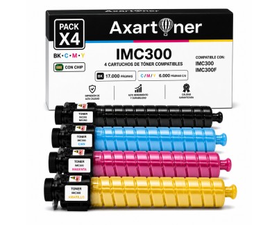 Compatible Pack x4 Ricoh IMC300 / IMC300F Cartuchos de Toner