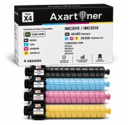 Compatible Pack x4 Ricoh IMC3010 / IMC3010A / IMC3510 / IMC3510A Cartuchos de Toner