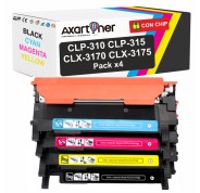 Compatible Pack x4 Samsung CLP315 / CLP310 / CLX3170 / CLX3175 Cartuchos de Toner