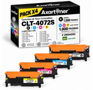Compatible Pack x4 Samsung CLP325 / CLP320 / CLX3180 / CLX3185 Cartuchos de Toner