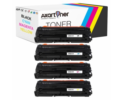 Compatible Pack x4 Samsung CLP680, CLX6260 Cartuchos de Toner