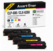 Compatible Pack x4 Samsung CLP680 / CLX6260 Cartuchos de Toner para CLP-680DW / CLP-680ND / CLX-6260FD / CLX-6260FR / CLX-6260FW / CLX-6260ND
