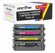 Compatible Pack x4 Samsung CLT-K505L CLT-C505L CLT-M505L CLT-Y505L Cartuchos de Toner para ProXpress C2620DW / C2670FW / C2680FX