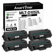Compatible Pack x4 Samsung ML-1910 ML-1915 ML-2525 ML-2525W ML-2580N SCX-4600 SCX-4623F SCX-4623GN SF-650 ML1910 ML1915 ML2525 ML2525W ML2580N SCX4600 SCX4623F SCX4623CN SF650 Negro Cartucho de Toner MLT-D1052L / SU758A