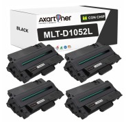 Compatible Pack x4 Samsung ML-1910 ML-1915 ML-2525 ML-2525W ML-2580N SCX-4600 SCX-4623F SCX-4623GN SF-650 ML1910 ML1915 ML2525 ML2525W ML2580N SCX4600 SCX4623F SCX4623CN SF650 Negro Cartucho de Toner MLT-D1052L / SU758A