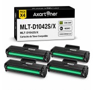Compatible Pack x4 Samsung MLT-D1042S/X SU737A / SU738A Negro Cartucho de Toner para ML-1660, ML-1661, ML-1667, ML-1665, ML-1675, ML-1666, ML-1865, ML-1865W, SCX-3200, SCX-3205W, SCX-3201