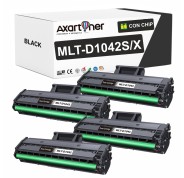 Compatible Pack x4 Samsung MLT-D1042S/X SU737A / SU738A Negro Cartucho de Toner para ML-1660, ML-1661, ML-1667, ML-1665, ML-1675, ML-1666, ML-1865, ML-1865W, SCX-3200, SCX-3205W, SCX-3201