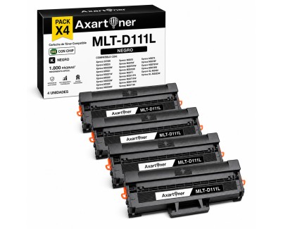 Compatible Pack x4 Samsung MLT-D111L Negro Cartucho de Toner SU799A para Samsung Xpress SL M2026 M2070 M2020W M2021W M2020 M2022 M2022W M2026W M2070W M2070F M2070FW