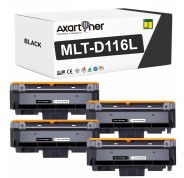 Compatible Pack x4 Samsung MLT-D116L Negro Cartucho de Toner SU828A para Samsung Xpress M2620D M2620ND M2625D M2625F M2625FN M2625N M2626 M2675F M2675FN M2676 M2820D M2820DW M2820ND M2825DW M2825ND M2826 M2830DW