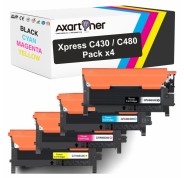 Compatible Pack x4 Samsung Xpress C430 / C480 Cartuchos de Toner CLT-P404 C / ELS