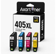 Compatible Pack x4 Tinta Epson 405XL para WorkForce Pro WF3820, 3825, 3830, 4820, 4825, 4830, 7830, 7835, 7840