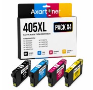 Compatible Pack x4 Tinta Epson 405XL para WorkForce Pro WF3820, 3825, 3830, 4820, 4825, 4830, 7830, 7835, 7840