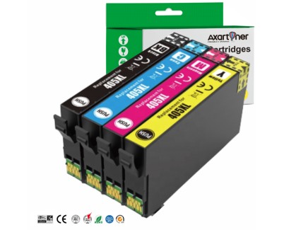 Compatible Pack x4 Tinta Epson 405XL para WorkForce Pro WF3820, 3825, 3830, 4820, 4825, 4830, 7830, 7835, 7840