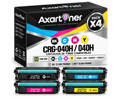 Compatible Pack x4 Toner Canon CRG-040H / 040H para Canon LBP710 / LBP712