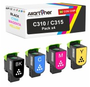 Compatible Pack x4 Xerox C310 / C315 XL Cartuchos de Toner