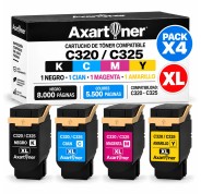 Compatible Pack x4 Xerox C320 / C325 XL Cartuchos de Toner Alta Capacidad