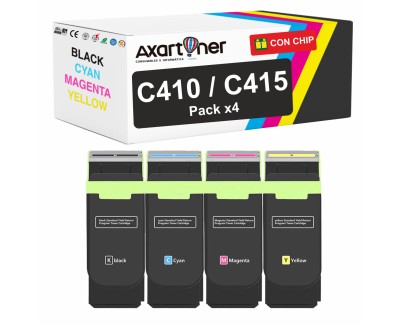 Compatible Pack x4 Xerox C410 / VersaLink C415 Cartuchos de Toner