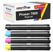 Compatible Pack x4 Xerox Phaser 7800 Cartuchos de Toner