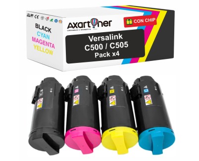 Compatible Pack x4 Xerox VersaLink C500 / C505 Cartuchos de Toner
