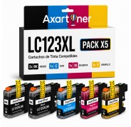Compatible Pack x5 Brother LC123XL / LC121XL Cartuchos de Tinta LC-123 / LC-121