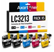 Compatible Pack x5 Brother LC3213 / LC3211 Cartuchos de Tinta LC-3213 / LC-3211
