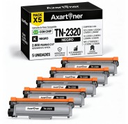 Compatible Pack x5 Brother TN2320 Negro Cartuchos de Toner para Brother MFC-L2700DW HL-L2300D HL-L2340DW DCP-L2520DW DCP-L2500D DCP-L2540DN MFC-L2720DW MFC-L2740DW
