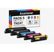Compatible Pack x5 Brother TN247 / TN243 Cartuchos de Toner para DCP-L3510CDW, DCP-L3550CDW, HL-L3210CW, HL-L3230CDW, HL-L3270CDW, HL-L3280CDW, MFC-L3710CW, MFC-L3730CDN, MFC-L3750CDW, MFC-L3770CDW
