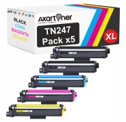 Compatible Pack x5 Brother TN247 / TN243 Cartuchos de Toner para MFC-L3750CDW L3770CDW L3710CW DCP-L3550CDW L3510CDW L3210CW HL-L3230CDW