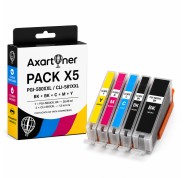 Compatible Pack x5 Canon PGI580XXL / CLI581XXL Cartuchos de Tinta PGI-580 / CLI-581