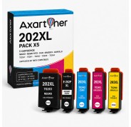 Compatible Pack x5 Epson 202XL Cartuchos de tinta para XP6000, XP6005, XP6100, XP6105
