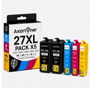 Compatible Pack x5 Epson T2711 / T2712 / T2713 / T2714 - 27XL Cartuchos de Tinta