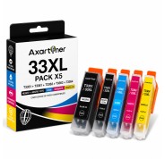 Compatible Pack x5 Epson T3351 / T3361 / T3362 / T3363 / T3364 - 33XL Cartuchos de Tinta para Expression Premium XP530 XP540 XP630 XP635 XP640 XP645 XP7100 XP830 XP900
