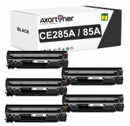 Compatible Pack x5 HP CE285A / 85A Negro Cartucho de Toner para HP LaserJet Pro P1102, P1102w, M1212nf, P1109w, M1217nfw, MF3010, 1102w