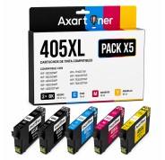 Compatible Pack x5 Tinta Epson 405XL para WorkForce Pro WF3820, 3825, 3830, 4820, 4825, 4830, 7830, 7835, 7840