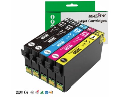 Compatible Pack x5 Tinta Epson 405XL para WorkForce Pro WF3820, 3825, 3830, 4820, 4825, 4830, 7830, 7835, 7840