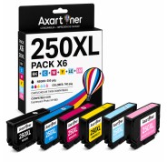 Compatible Pack x6 Epson 250XL / 250 Cartuchos de Tinta para Epson Expression Photo XP-980 / XP980