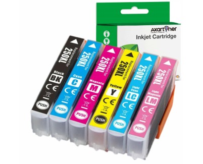 Compatible Pack x6 Epson 250XL / 250 Cartuchos de Tinta para Epson Expression Photo XP-980 / XP980
