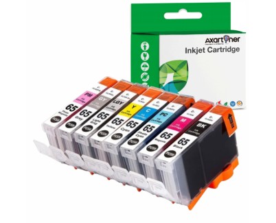 Compatible Pack x8 Canon CLI-65 / CLI65 Cartuchos de Tinta para Canon Pixma PRO-200