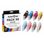 Compatible Pack x8 Canon CLI42 / CLI-42 Cartuchos de tinta para Canon Pixma Pro 100 / 100S