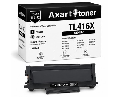 Compatible Pantum TL416X Negro Cartucho de Toner para Pantum M6706D M6706DW M7106DN M7106DW M7206FD M7206FDN M7206FDW P3016D P3016DW P3306DN P3306DW