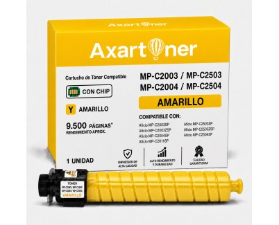 Compatible Ricoh Aficio MP-C2003 / MP-C2004 / MP-C2011 / MP-C2503 / MP-C2504 Amarillo Cartucho de Toner 841926 / 841919