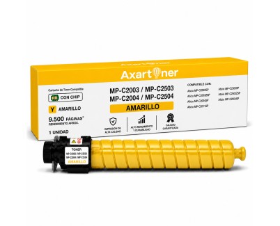 Compatible Ricoh Aficio MP-C2003 / MP-C2004 / MP-C2011 / MP-C2503 / MP-C2504 Amarillo Cartucho de Toner 841926 / 841919