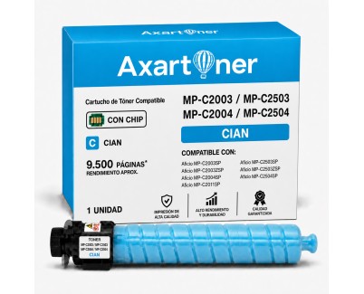 Compatible Ricoh Aficio MP-C2003 / MP-C2004 / MP-C2011 / MP-C2503 / MP-C2504 Cyan Cartucho de Toner 841928 / 841921 / 841931